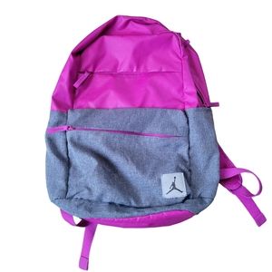 Jordan Pink Grey Large Backpack